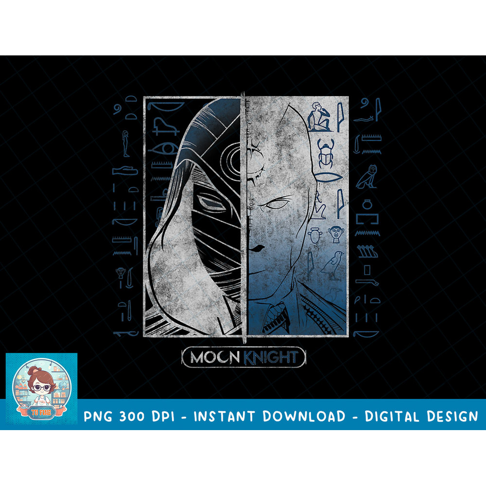 Marvel Moon Knight Split Face Poster T-Shirt copy.jpg