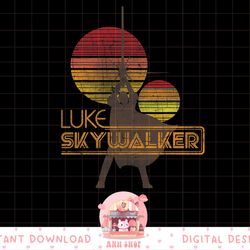 star wars retro luke skywalker silhouette suns png