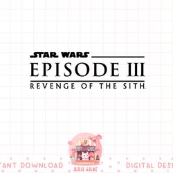 star wars revenge of the sith episode 3 movie logo png