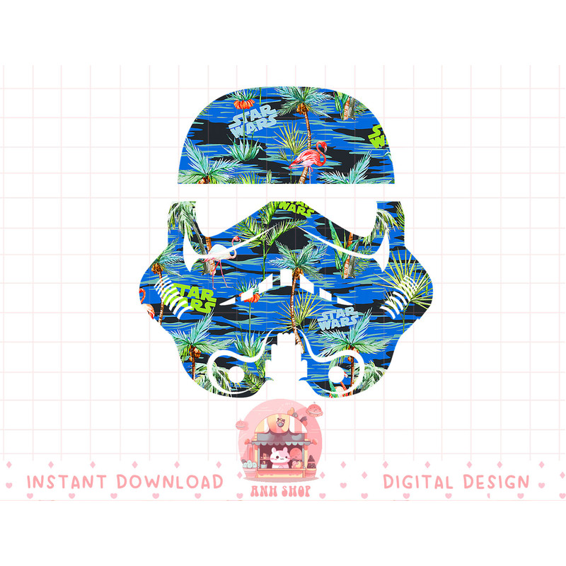 Star Wars Stormtrooper Hawaiian Print Helmet T-Shirt C1 T-Shirt copy.jpg