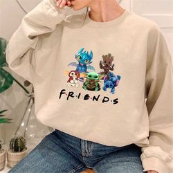 grogu stitch groot friends shirt - baby yoda shirt - stitch shirt - groot shirt - disneyland friends shirt - star wars s