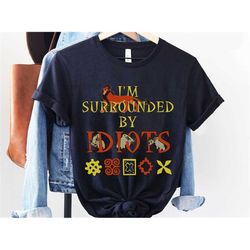 vintage the lion king villains scar and hyenas surrounded by idiots shirt / disney movie t-shirt / walt disney world / d