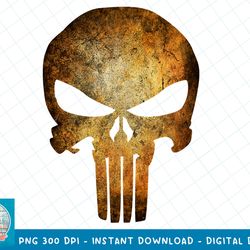 Marvel Punisher Rusted Skull Logo T-Shirt copy png, sublimation