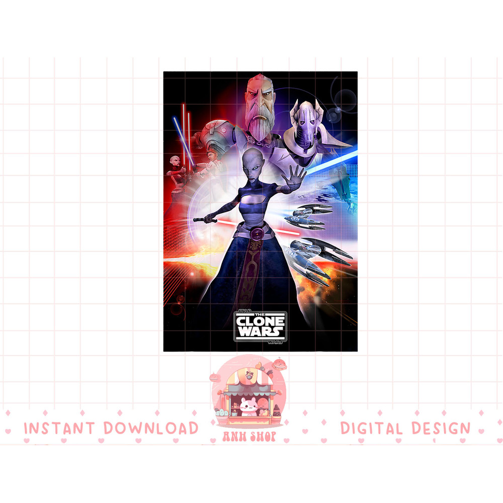 Star Wars The Clone Wars Asajj Ventress Poster T-Shirt copy.jpg