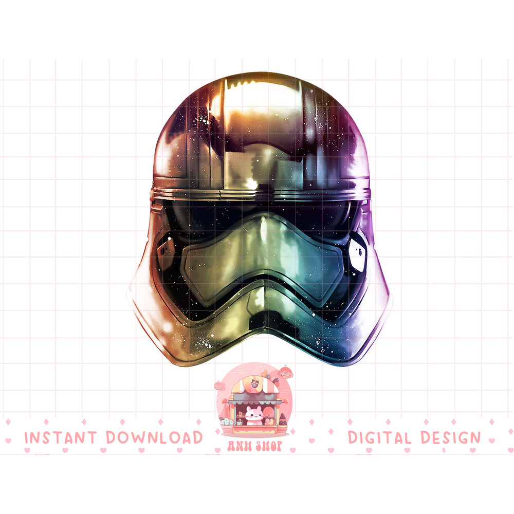 Star Wars The Force Awakens Captain Phasma Helmet Gradient T-Shirt copy.jpg