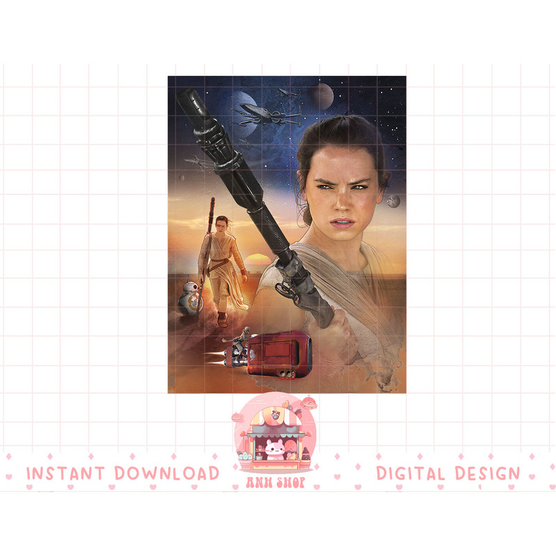Star Wars The Force Awakens Rey Collage T-Shirt copy.jpg