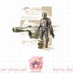 star wars the mandalorian & child starfighter schematic png