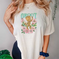 marvel guardians of the galaxy groot floral dance poster t-shirt - disneyland vacation trip shirt - groot shirt - im gro