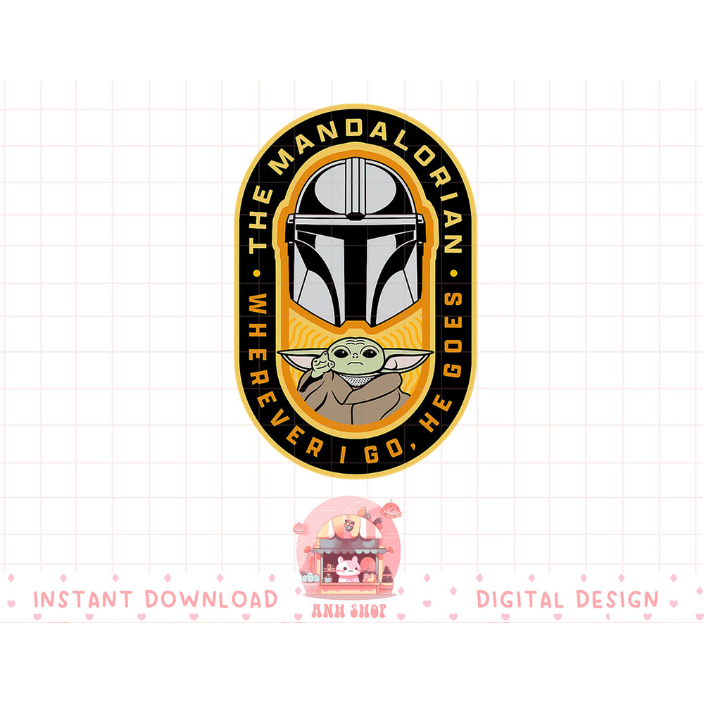 Star Wars The Mandalorian & Grogu I Go Where He Goes Logo T-Shirt copy.jpg