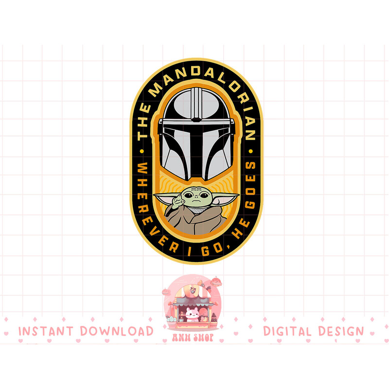 Star Wars The Mandalorian & Grogu I Go Where He Goes Logo T-Shirt copy.jpg