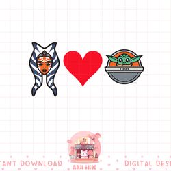 star wars the mandalorian ahsoka tano loves grogu png