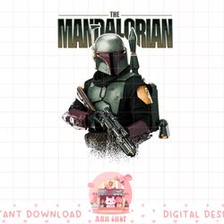 star wars the mandalorian boba fett logo portrait r15 png