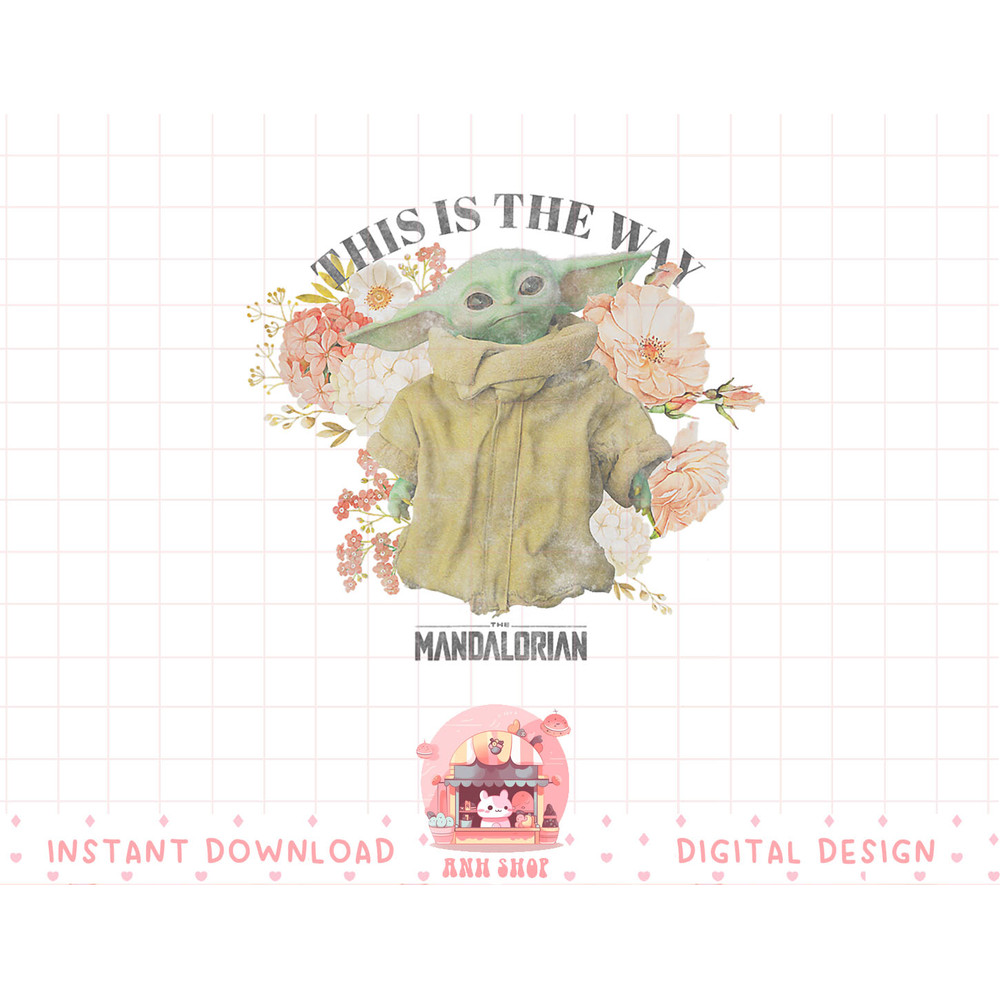 Star Wars The Mandalorian Floral Grogu This Is The Way T-Shirt copy.jpg
