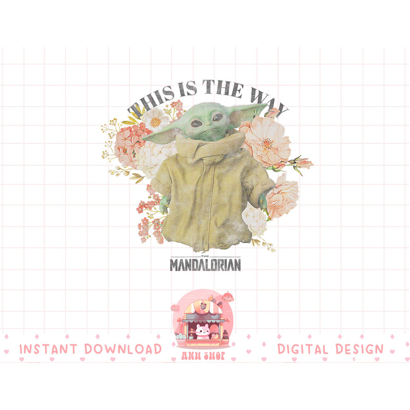 Star Wars The Mandalorian Floral Grogu This Is The Way T-Shirt copy.jpg