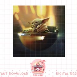 star wars the mandalorian grogu color portrait png