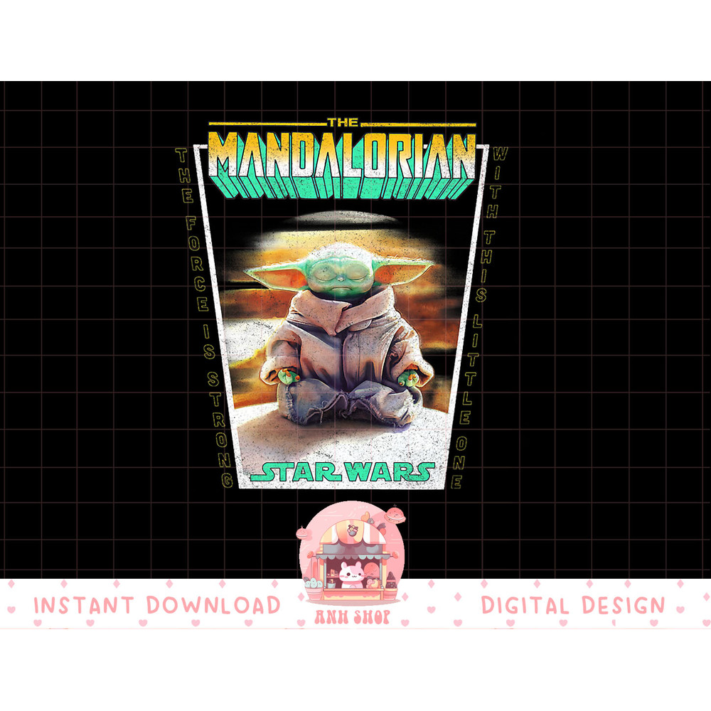 Star Wars The Mandalorian Grogu Meditating Poster T-Shirt copy.jpg