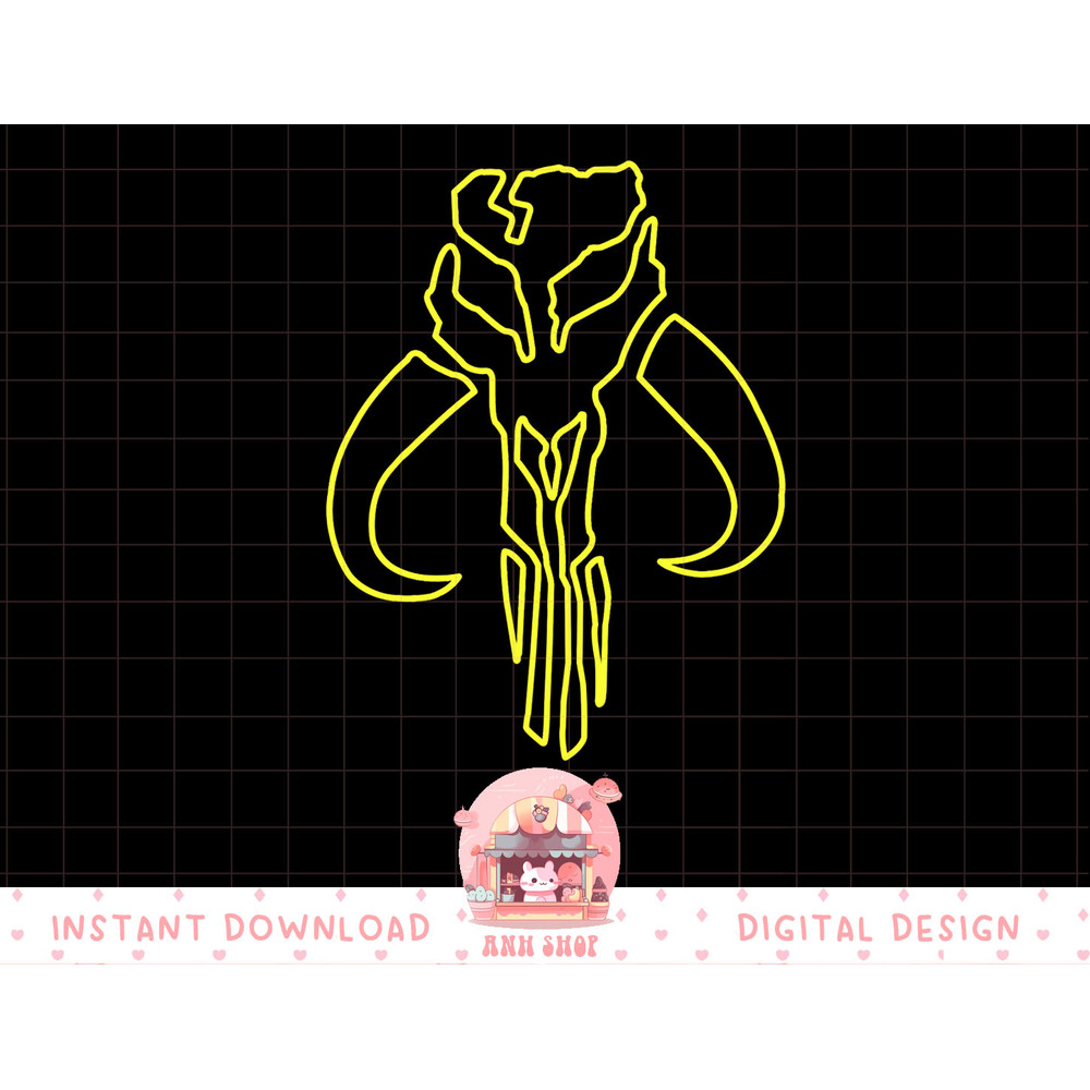 Star Wars The Mandalorian Mythosaur Neon Outline T-Shirt copy.jpg