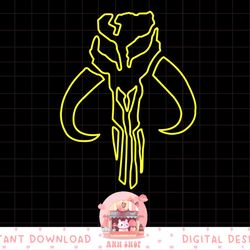 star wars the mandalorian mythosaur neon outline png