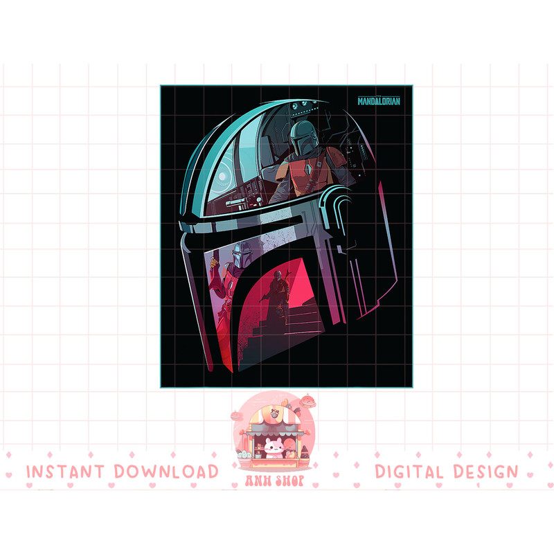 Star Wars The Mandalorian Neon Helmet T-Shirt copy.jpg