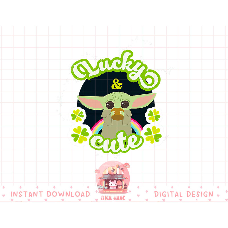 Star Wars The Mandalorian St. Patrick's Day Lucky & Cute T-Shirt copy.jpg