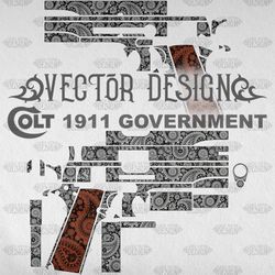 VECTOR DESIGN Colt 1911 government Ornament