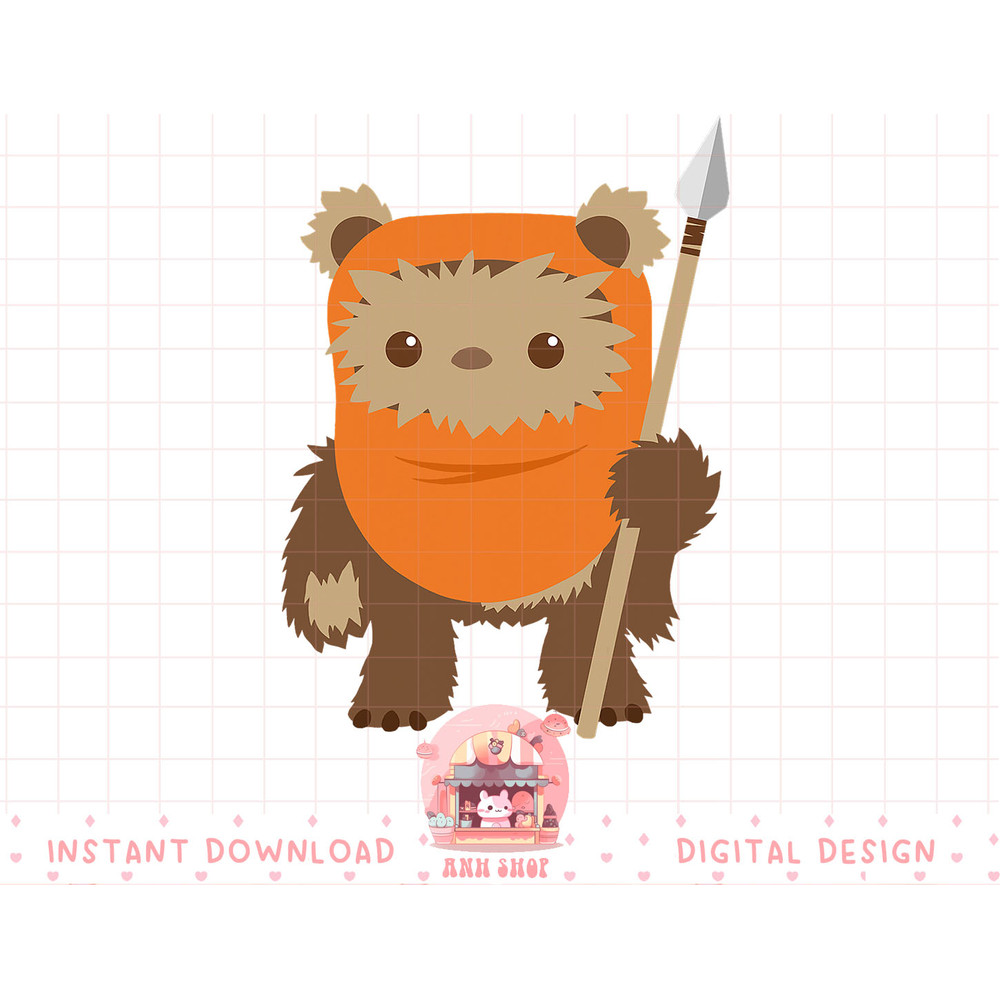 Star Wars Wicket Ewok Chibi Kawaii Cute Graphic T-Shirt T-Shirt copy.jpg