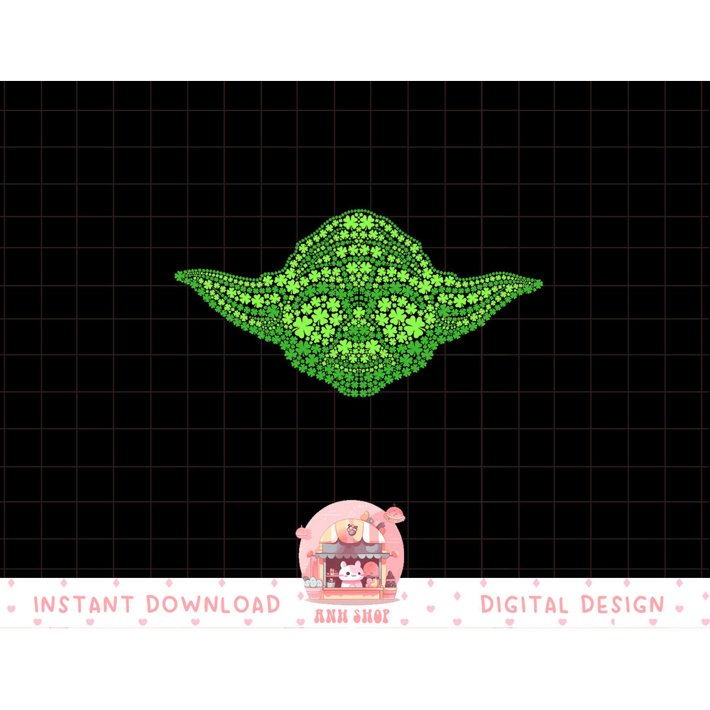 Star Wars Yoda Clover Face St Patrick's Day Graphic T-Shirt T-Shirt copy.jpg
