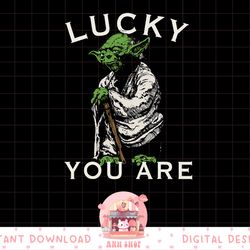 star wars yoda lucky you are saint patrick's graphic png