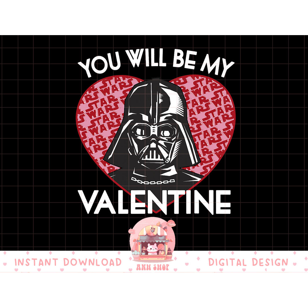Star Wars You Will Be My Valentine Darth Vader Graphic Tee copy.jpg