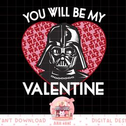 star wars you will be my valentine darth vader graphic png