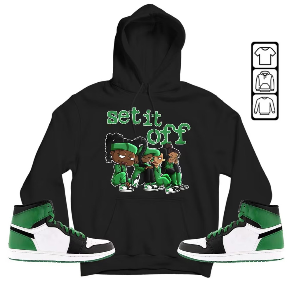 Set It Off Unisex Sneaker Shirt, Lucky Green 1s Tee, Jordan 1 Lucky Green T-Shirt, Hoodie, Sweatshirt, Tanktop