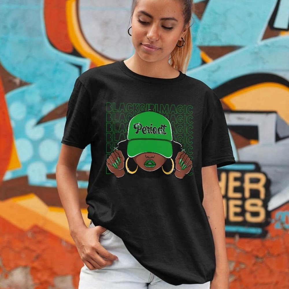 Black Girl Magic Unisex Sneaker Shirt, Lucky Green 1s Tee, Jordan 1 Lucky Green T-Shirt, Hoodie, Sweatshirt, Tanktop