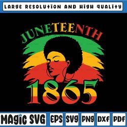 juneteenth 1865 svg digital file, black woman svg, afro woman, afro girl, juneteenth queen melanin african american wome