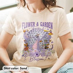 disney epcot flower & garden festival 2023, figment epcot, vintage shirt, floral epcot shirt, disney festival 2023, epco