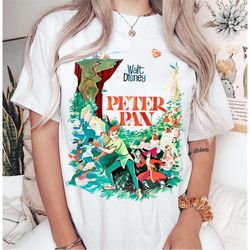 vintage peter pan shirt, peter pan flying shirt, never land disneyland shirt, disney trip shirt, disneyworld shirt, gift