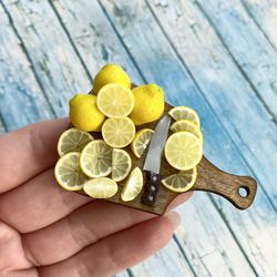 Miniature Lemon Board with Polymer Clay