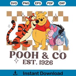 winnie the pooh and co est 1926 shirt design svg cutting digital file