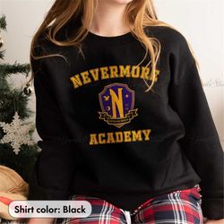 nevermore academy shirt family it's only wednesday horror movie wednesday addams sweatshirt addams family retro movie te