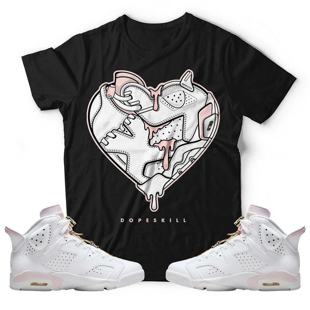 Heart Unisex Sneaker Shirt, Golden Hoops 6 Tee, Jordan 6 Golden Hoops T-Shirt, Hoodie, Sweatshirt, Tanktop