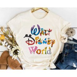 Walt Disney World Shirt / Disney Characters T-shirt / Magic Kingdom Theme Park / Disneyland Trip / Family Vacation / Fun