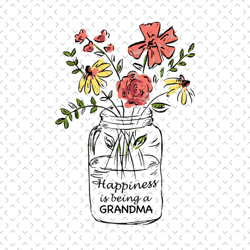 happiness is being a grandma, svg files for silhouette, files for cricut, svg, dxf, eps, png instant download
