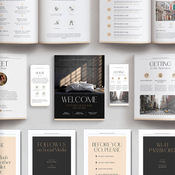 Airbnb Host Bundle, Welcome book template, guest book, welcome guide rental template, house manual, canva (1).jpg