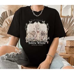comfort colors disney snow white and the seven dwarfs vintage graphic sweatshirt, snow white tee, , disney graphic t-shi