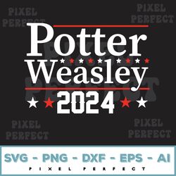 potter weasley 2024 election, for president funny harry wizard movie costume humor funny