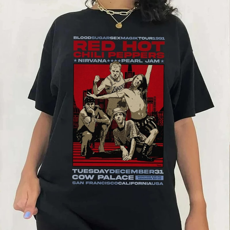 Red Hot Chili Peppers Shirt, RHCP T Shirt, Chili Peppers Shirt, Red Hot Chili Peppers Tour Shirt, Concert Tour 2023
