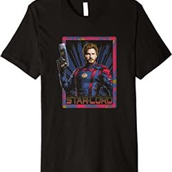 marvel guardians of the galaxy vol. 3 star-lord retro card premium t-shirt