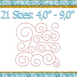 quilting swirls quilt block embroidery designs trapunto embroidery file
