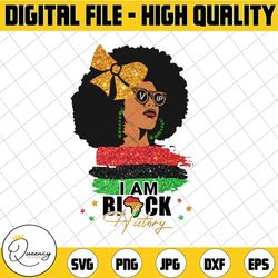 i am black histor png black history month afro black beautiful woman sublimation design png