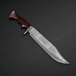 Crafted for Perfection: Hand Forged Damascus Steel Hunting Knife with a Damascus Guard