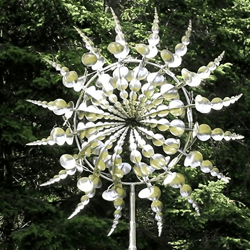 magical spinning metal garden decor | metal windmill yard ornament | mesmerizing magic metal windmill